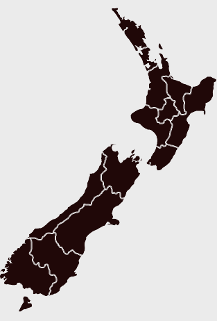 Regional map of New Zealand