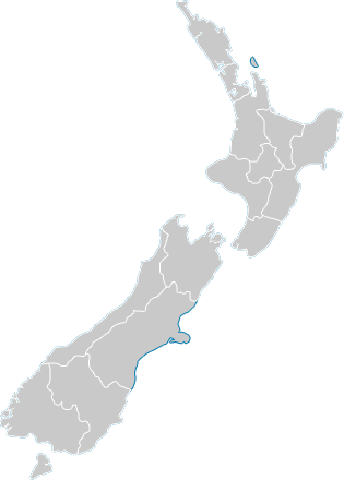 Regional map of New Zealand