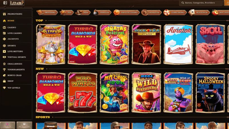 Lizaro Casino NZ screenshot