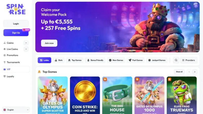 Spinrise Casino NZ screenshot