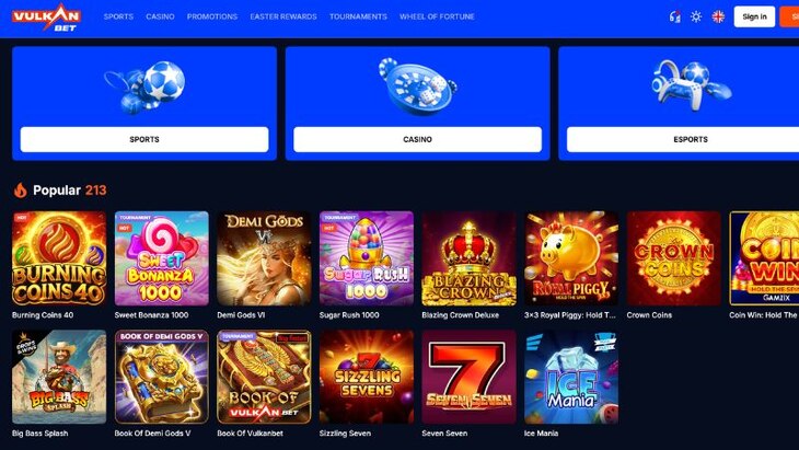 Vulkan.bet Casino screenshot
